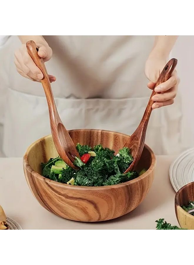 7Pcs Teak Wood Spoons Smooth Non Stick Kitchen Utensils Set - Image 1